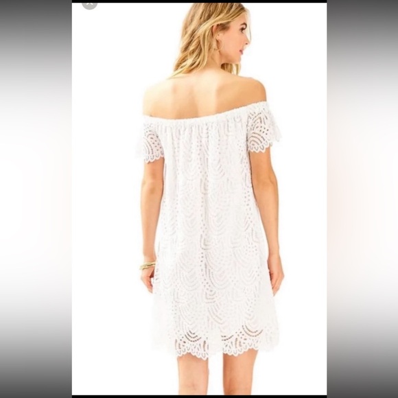 Lilly Pulitzer White Off Shoulder Dress - Picture 2 of 11